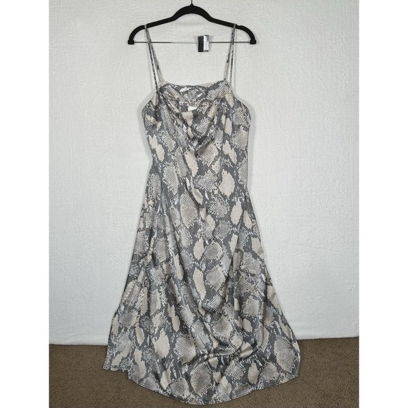 H&M Dresses & Skirts - H&M Satin Slip Snake Print Dress Size Large
